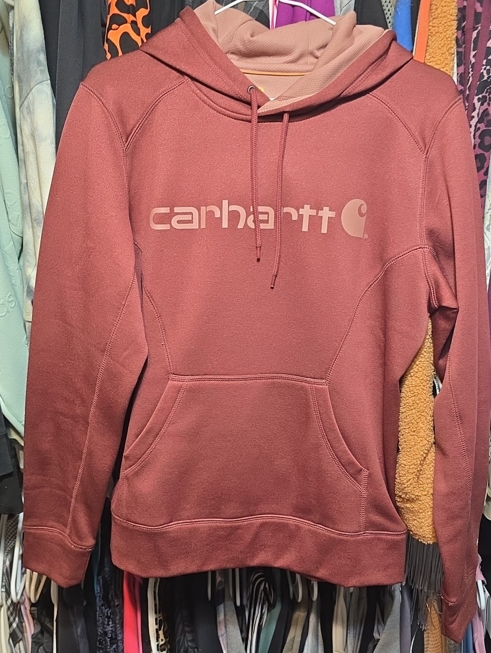 Carhartt Women's Rose Rust Pullover Hoodie New Medium